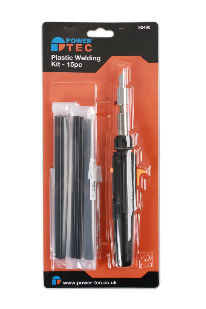 Plastic Welding Kit 15pc Powertec 92490 Kit de réparation plastique 