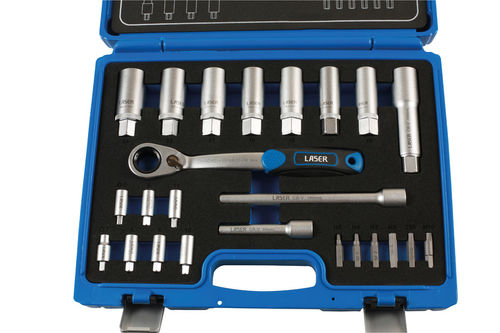 Laser 7673 Kit d'outils pour amortisseur 24 pièces