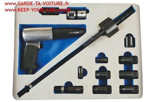 LASER 6263 Kit d'extraction d'injecteur Diesel avec marteau pneumatique et adapteurs