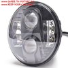 LED Phare  - rond 7" 9-36V, noir / Harley Davidson, Toyota, Jeep, Landrover